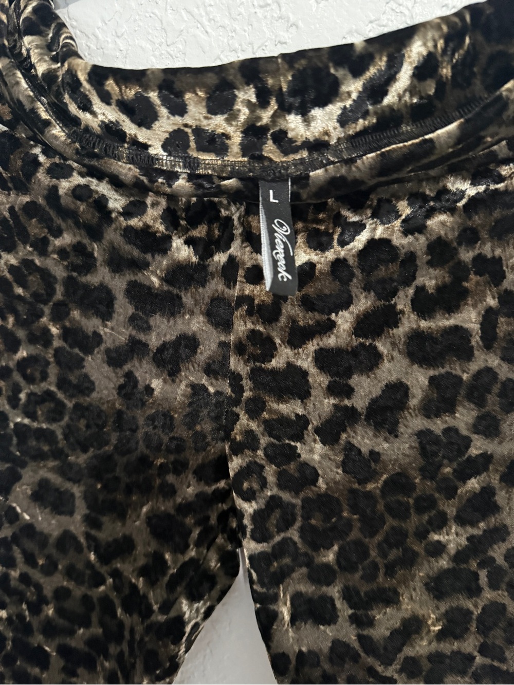 Beautiful Leopard Print Velvet pants Brown/Black
